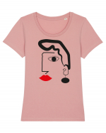 Face Design Tricou mânecă scurtă guler larg fitted Damă Expresser