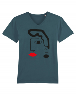 Face Design Tricou mânecă scurtă guler V Bărbat Presenter