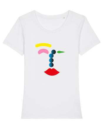 Funky Face Design White