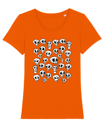 Funny Halloween Skulls Bright Orange