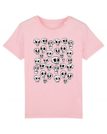 Funny Halloween Skulls Cotton Pink