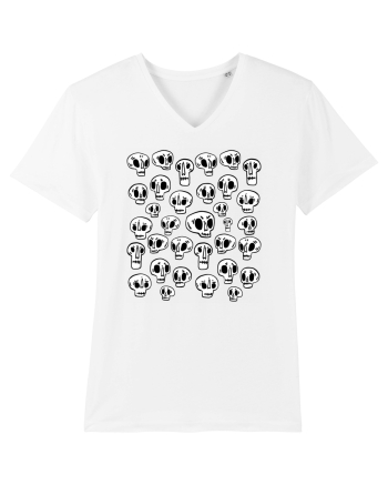Funny Halloween Skulls White