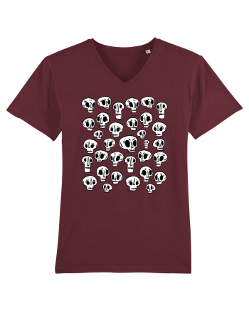 Funny Halloween Skulls Burgundy