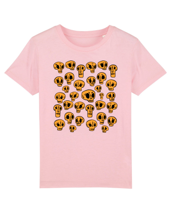 Funny Halloween Skulls Cotton Pink
