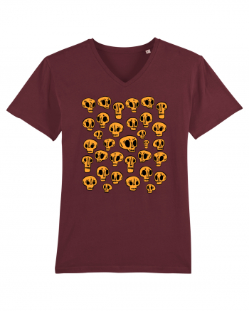 Funny Halloween Skulls Burgundy