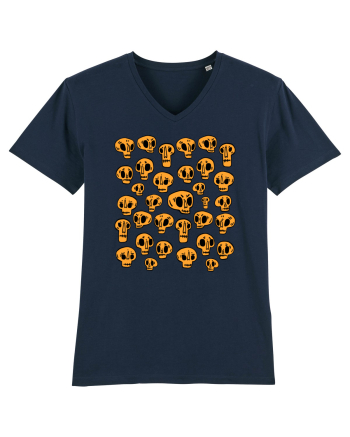 Funny Halloween Skulls French Navy