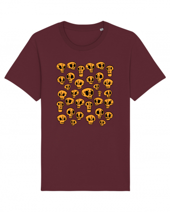 Funny Halloween Skulls Burgundy