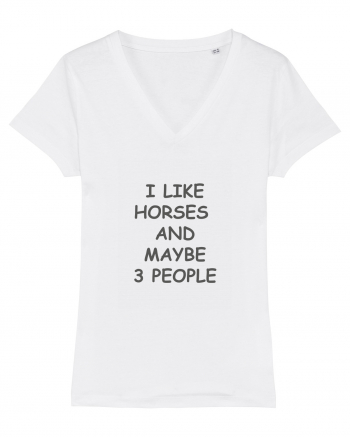 I Like Horses Design White