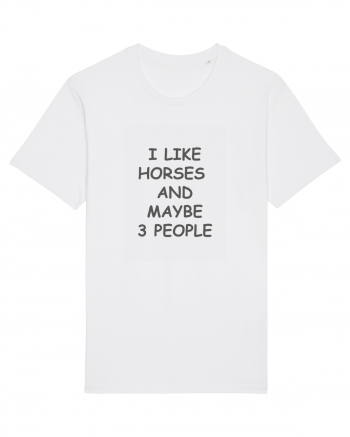 I Like Horses Design White