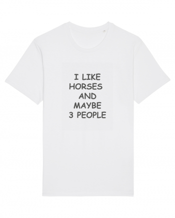 I Like Horses Design White