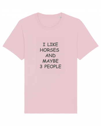 I Like Horses Design Cotton Pink