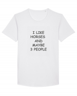 I Like Horses Design Tricou mânecă scurtă guler larg Bărbat Skater