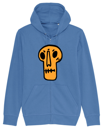 Halloween Orange Funny Skull Bright Blue