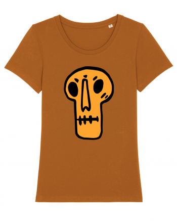 Halloween Orange Funny Skull Roasted Orange
