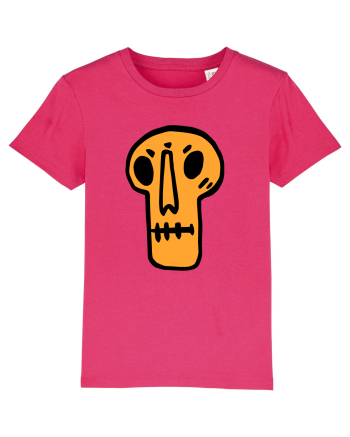 Halloween Orange Funny Skull Raspberry