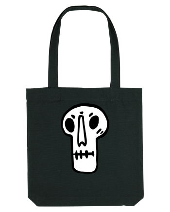 Halloween Orange Funny Skull Black