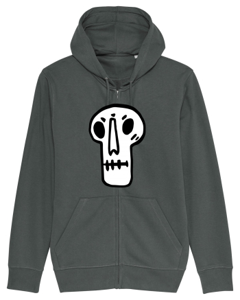 Halloween Orange Funny Skull Anthracite