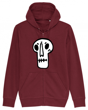 Halloween Orange Funny Skull Burgundy