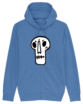 Halloween Orange Funny Skull Bright Blue