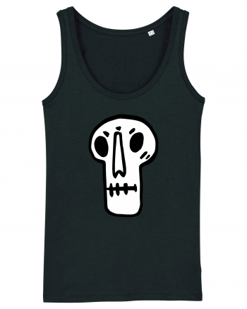 Halloween Orange Funny Skull Black