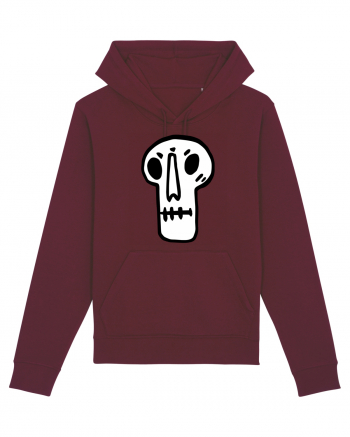 Halloween Orange Funny Skull Burgundy