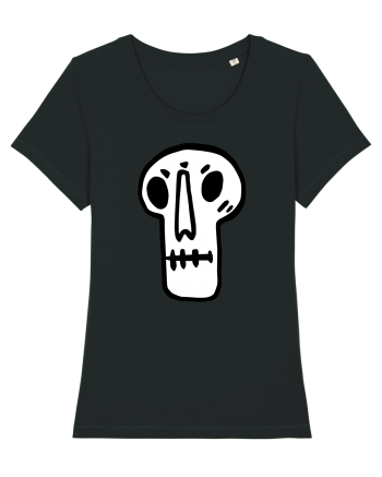 Halloween Orange Funny Skull Black