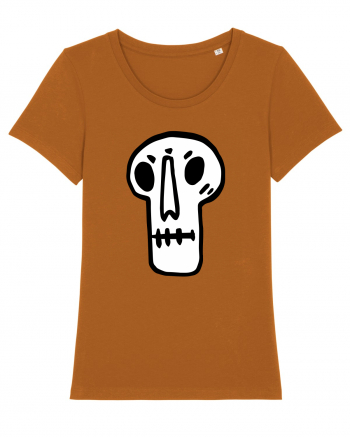 Halloween Orange Funny Skull Roasted Orange