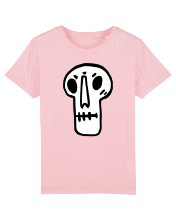 Halloween Orange Funny Skull Cotton Pink