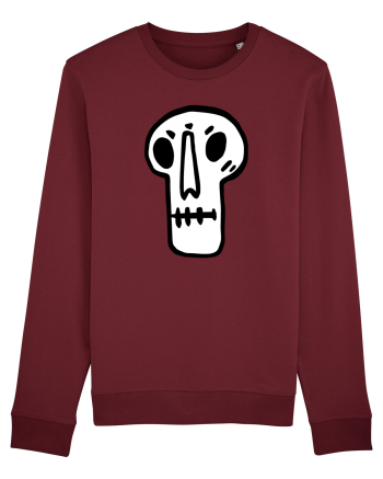 Halloween Orange Funny Skull Burgundy