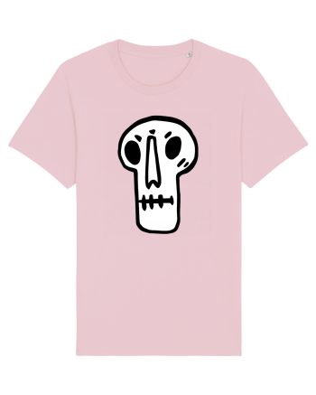 Halloween Orange Funny Skull Cotton Pink