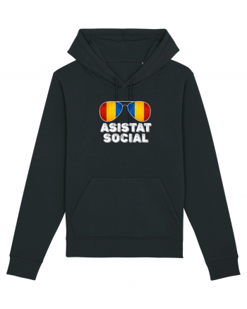 Tricou de Asistat Social- Barbat Black