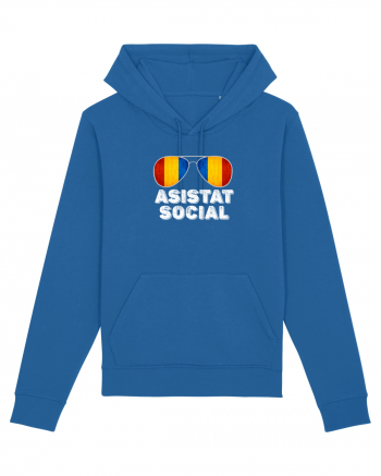 Tricou de Asistat Social- Barbat Royal Blue