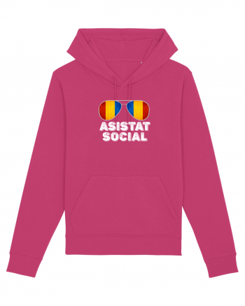 Tricou de Asistat Social- Barbat Raspberry