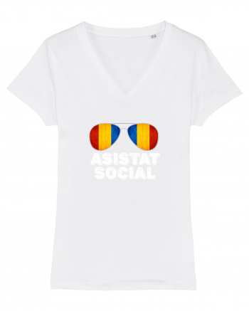 Tricou de Asistat Social- Barbat White