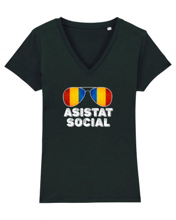 Tricou de Asistat Social- Barbat Black