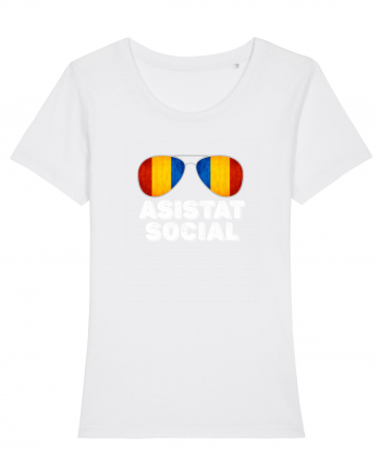 Tricou de Asistat Social- Barbat White