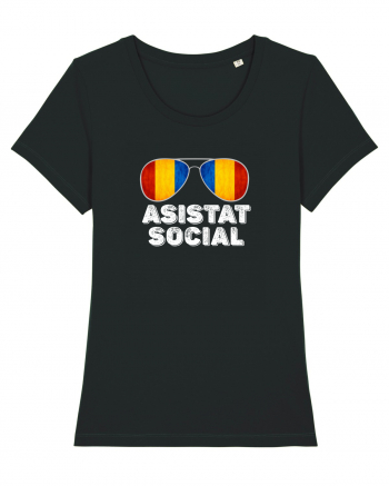 Tricou de Asistat Social- Barbat Black