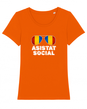 Tricou de Asistat Social- Barbat Bright Orange