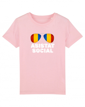 Tricou de Asistat Social- Barbat Cotton Pink