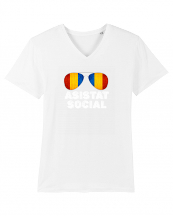 Tricou de Asistat Social- Barbat White