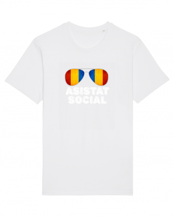 Tricou de Asistat Social- Barbat White