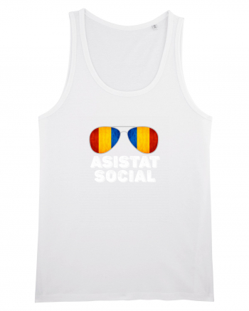 Tricou de Asistat Social- Barbat White