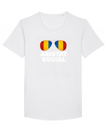 Tricou de Asistat Social- Barbat White