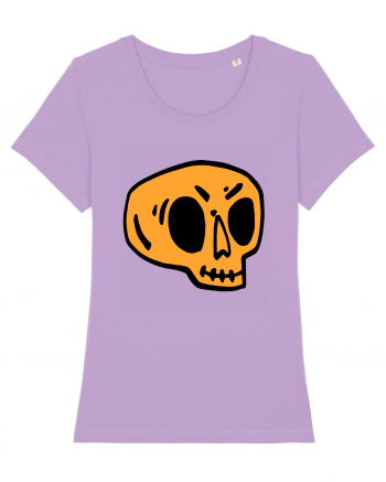 Halloween Orange Funny Skull Lavender Dawn