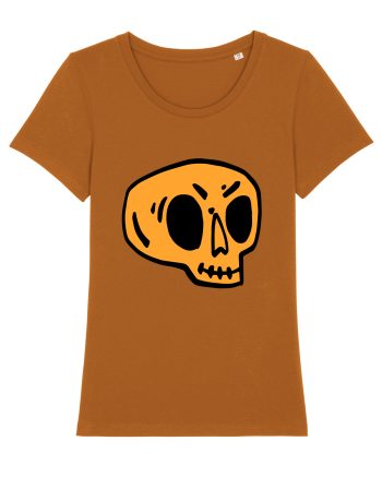 Halloween Orange Funny Skull Roasted Orange