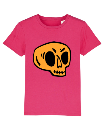 Halloween Orange Funny Skull Raspberry