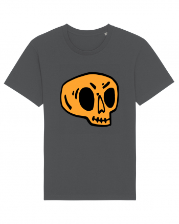Halloween Orange Funny Skull Anthracite