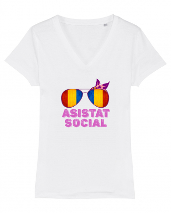 Tricou de Asistat Social- Femeie White