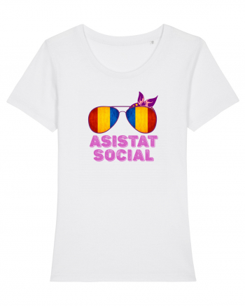 Tricou de Asistat Social- Femeie White