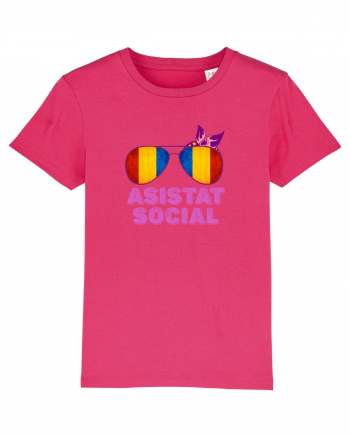 Tricou de Asistat Social- Femeie Raspberry